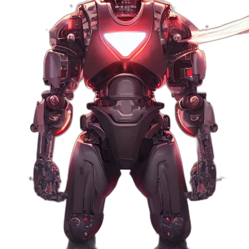 robot, weapon, concept art, cyberpunk transparent PNG cut-out