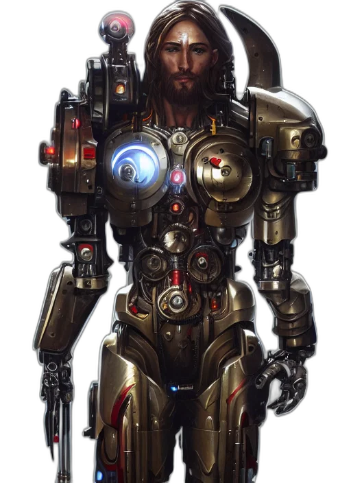 robot, weapon, concept art, fantasy art transparent PNG cut-out