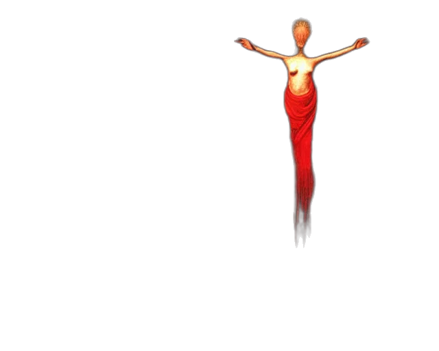 dress, jewelry, staff, hair transparent PNG cut-out