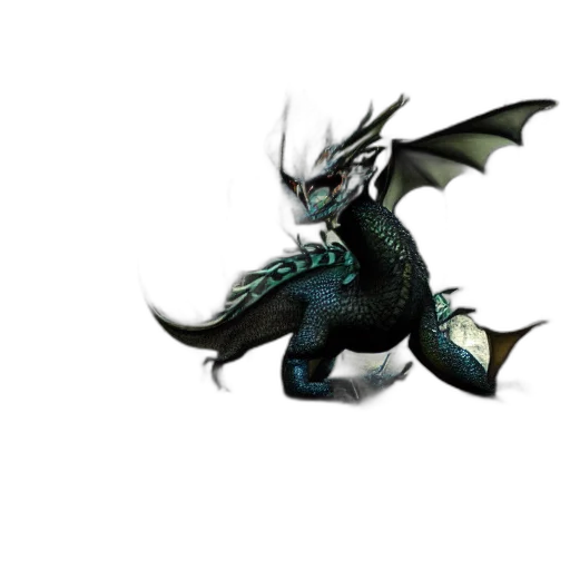 dragon, creature, animal, staff transparent PNG cut-out