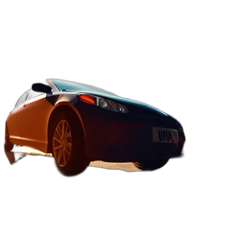 car, 3d render, concept art, photorealistic transparent PNG cut-out