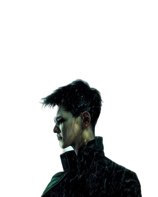 jacket, face, mask, creature transparent PNG cut-out