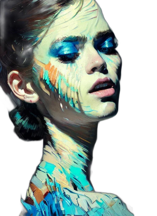 face, mask, jewelry, photorealistic transparent PNG cut-out