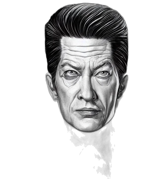 face, photorealistic, pencil sketch, comic book art transparent PNG cut-out