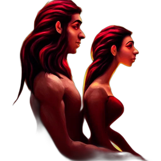 hair, crown, face, concept art transparent PNG cut-out
