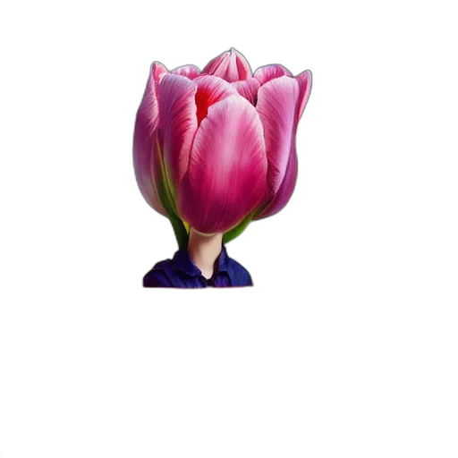 flower, crown, face, staff transparent PNG cut-out