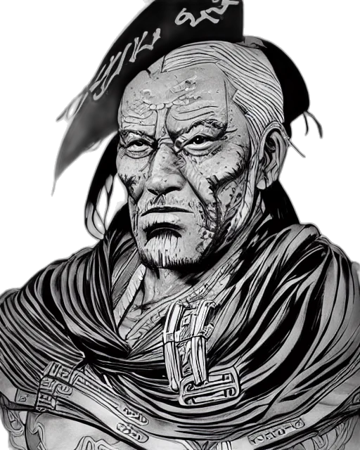 face, staff, mask, comic book art transparent PNG cut-out