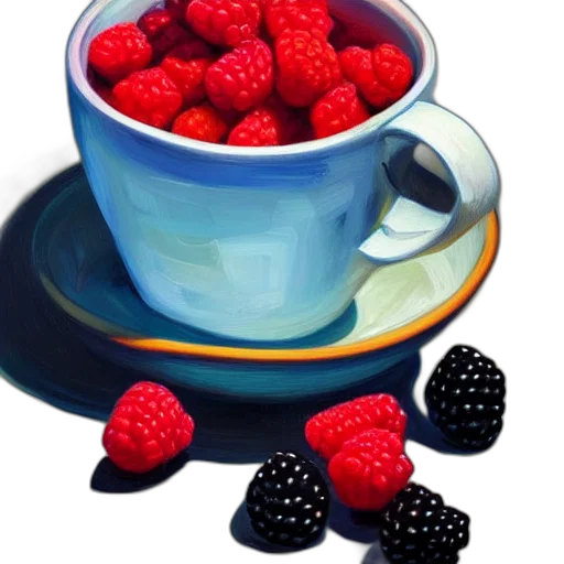 food, crown, photorealistic, oil painting transparent PNG cut-out