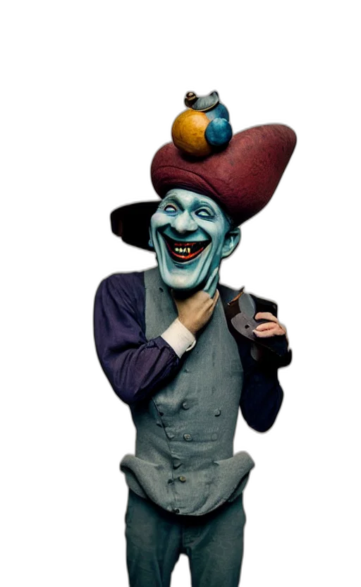 mask, hat, staff, face transparent PNG cut-out