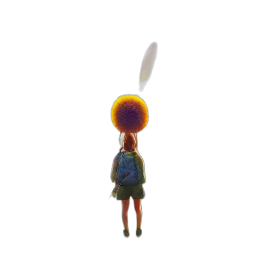 dress, staff, umbrella, hair transparent PNG cut-out