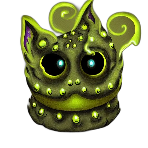 crown, mask, creature, staff transparent PNG cut-out