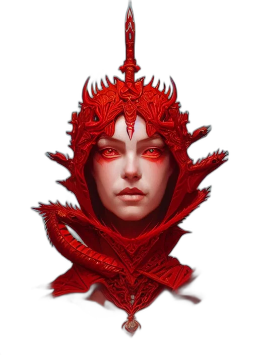 crown, mask, dragon, face transparent PNG cut-out