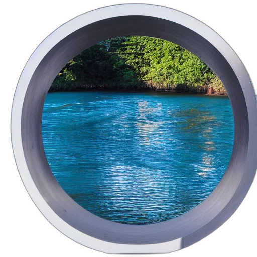 magnificent, blue, river, flowing transparent PNG cut-out