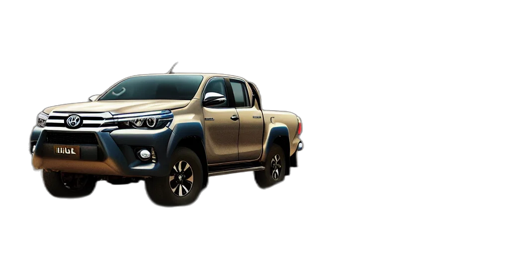 3d render, photorealistic, toyota, hilux transparent PNG cut-out