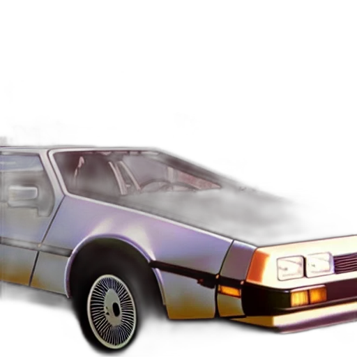 car, vaporwave, concept art, 3d render transparent PNG cut-out