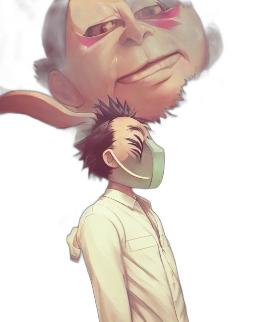 mask, face, creature, staff transparent PNG cut-out