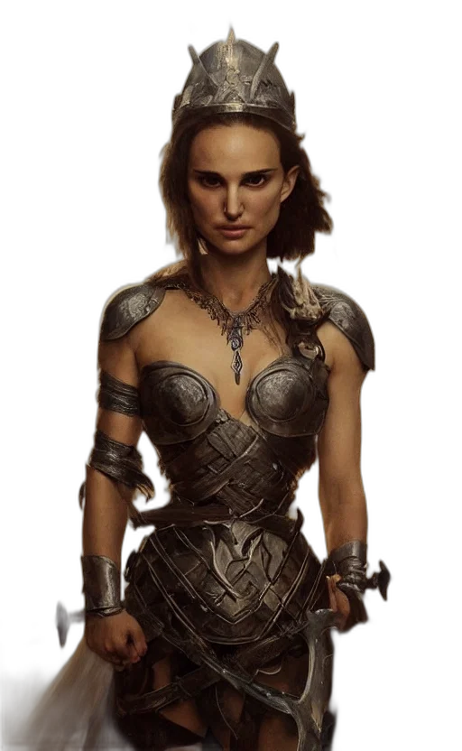 dress, jewelry, sword, fantasy art transparent PNG cut-out