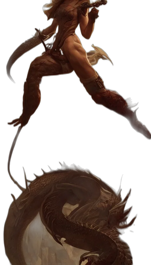 creature, dragon, hair, animal transparent PNG cut-out