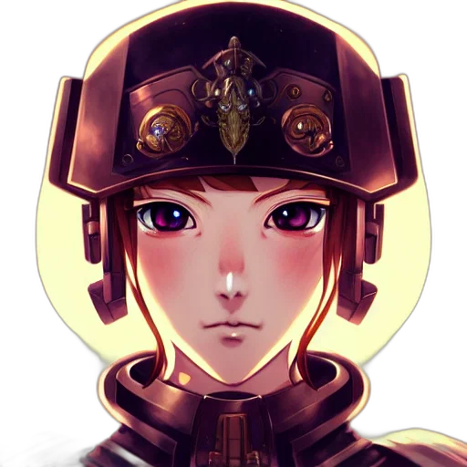 robot, face, crown, staff transparent PNG cut-out