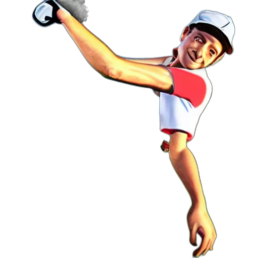 staff, weapon, 3d render, cartoon transparent PNG cut-out