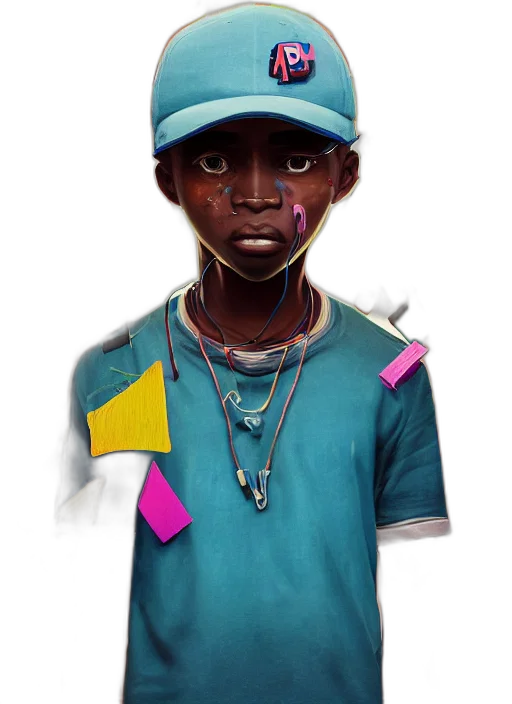 face, hat, staff, jacket transparent PNG cut-out