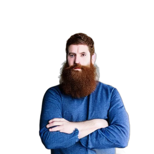 hair, staff, jacket, face transparent PNG cut-out