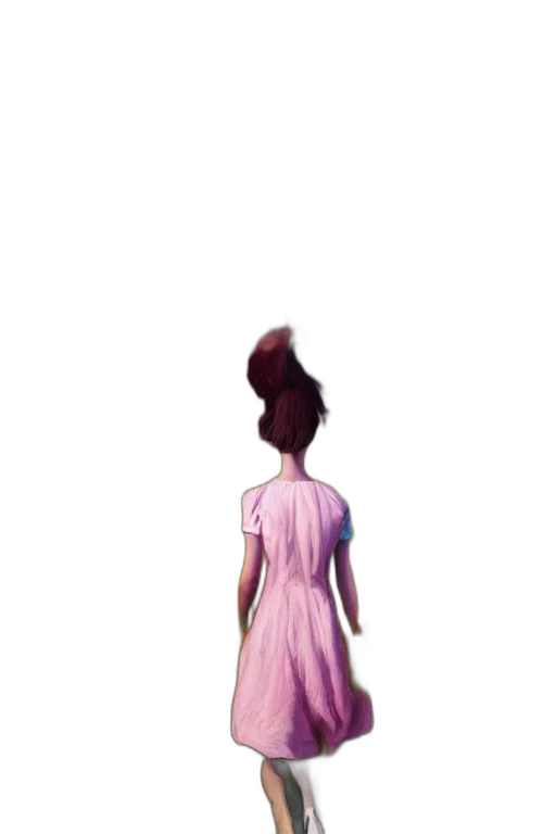 dress, hair, staff, crown transparent PNG cut-out