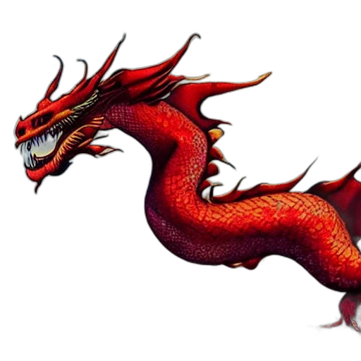 dragon, staff, animal, creature transparent PNG cut-out