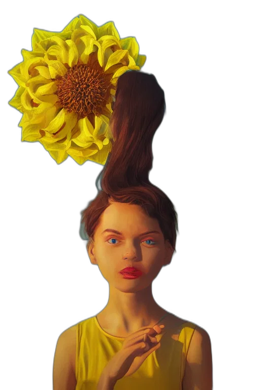 crown, flower, hair, hat transparent PNG cut-out