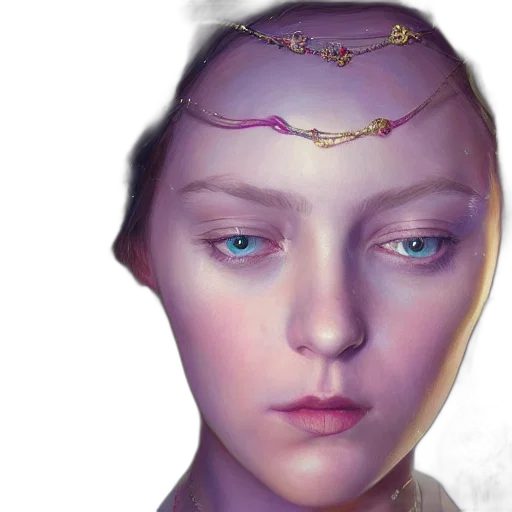 crown, jewelry, face, concept art transparent PNG cut-out