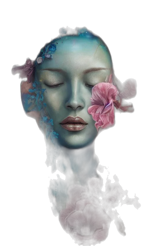 mask, face, flower, crown transparent PNG cut-out