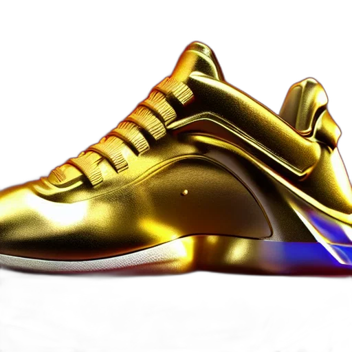 shoes, crown, 3d render, concept art transparent PNG cut-out