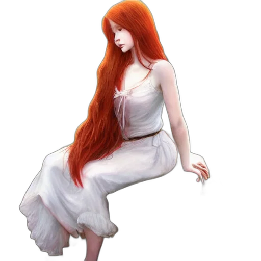 dress, hair, concept art, fantasy art transparent PNG cut-out
