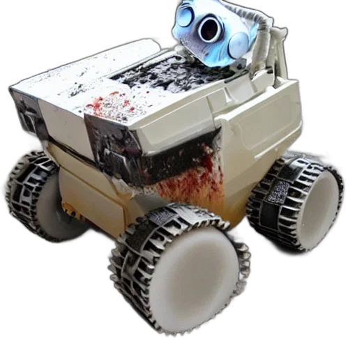 robot, car, concept art, cyberpunk transparent PNG cut-out