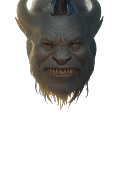 mask, creature, face, staff transparent PNG cut-out