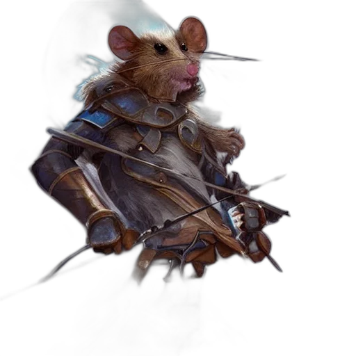animal, jacket, staff, weapon transparent PNG cut-out