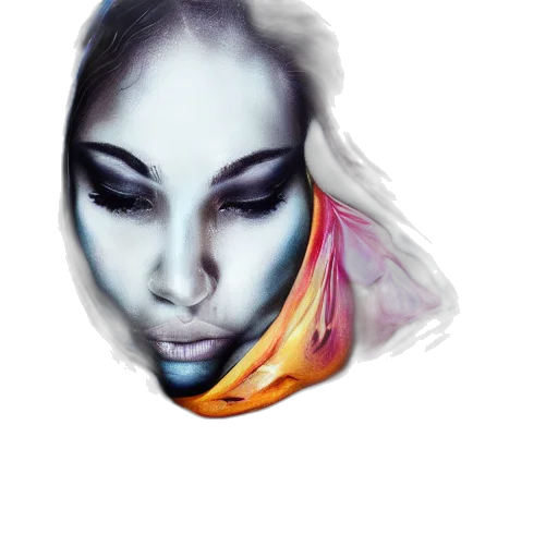 face, mask, jewelry, photorealistic transparent PNG cut-out