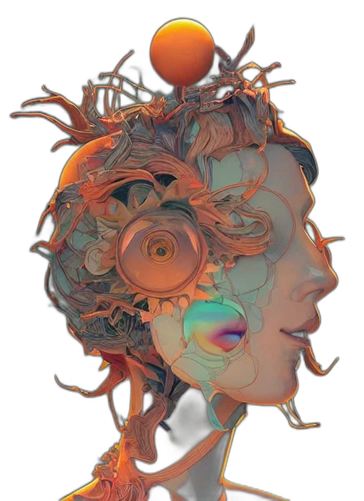 crown, mask, face, flower transparent PNG cut-out