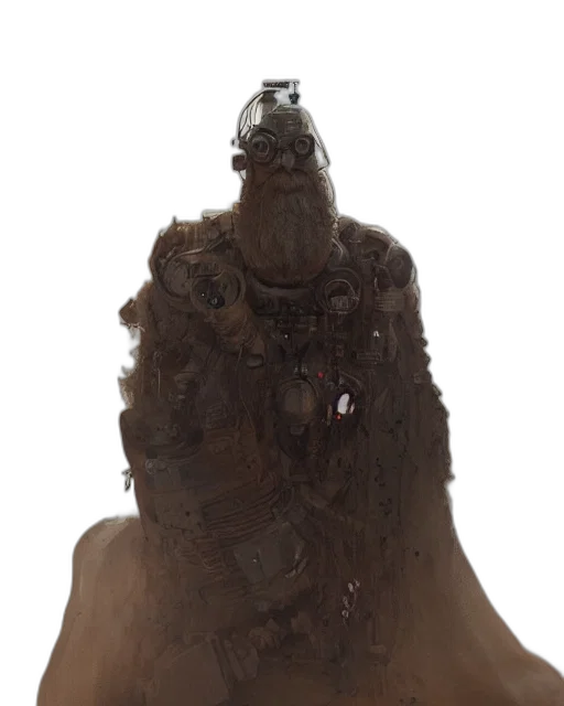 creature, crown, hair, robot transparent PNG cut-out