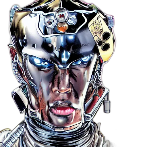 robot, cyberpunk, comic book art, concept art transparent PNG cut-out