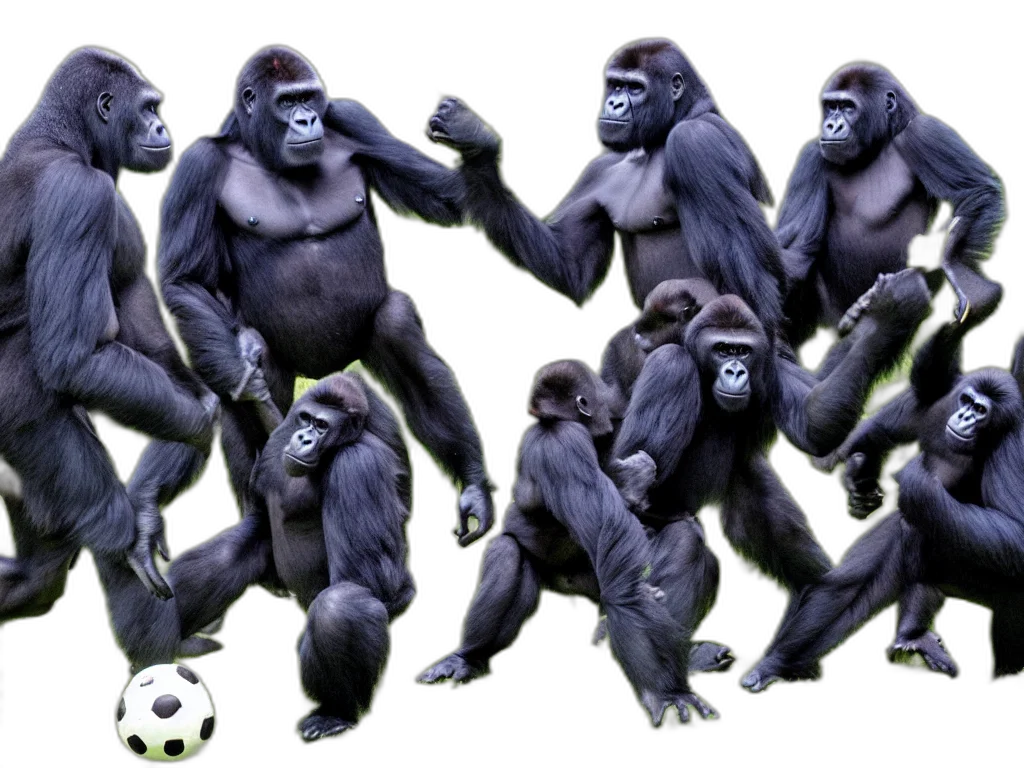 animal, concept art, gorillas, playing transparent PNG cut-out