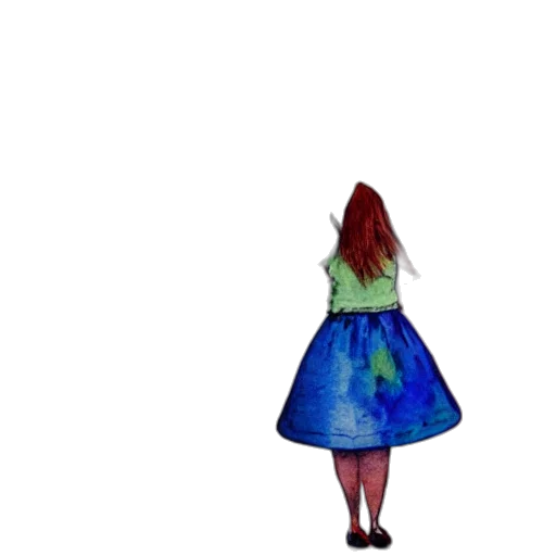 dress, hair, umbrella, jacket transparent PNG cut-out