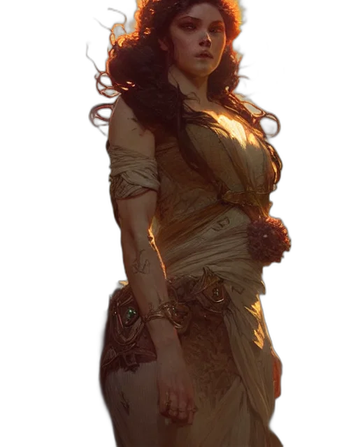 dress, staff, crown, jewelry transparent PNG cut-out