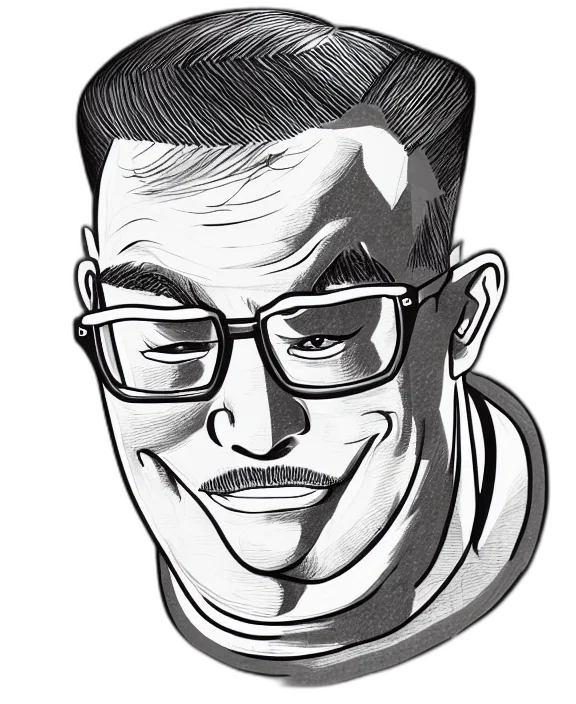 face, cartoon, comic book art, photorealistic transparent PNG cut-out