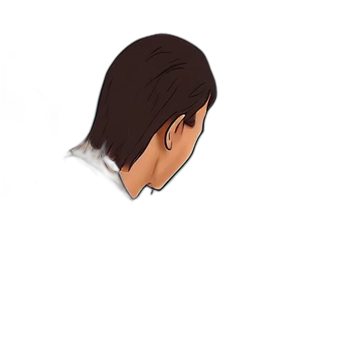 hair, face, staff, hat transparent PNG cut-out