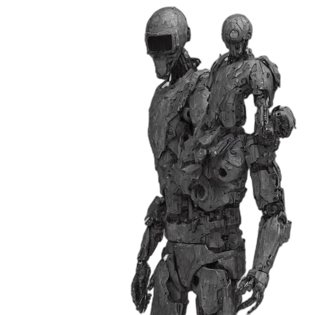 robot, creature, concept art, 3d render transparent PNG cut-out
