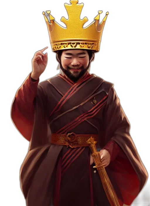 crown, staff, sword, face transparent PNG cut-out