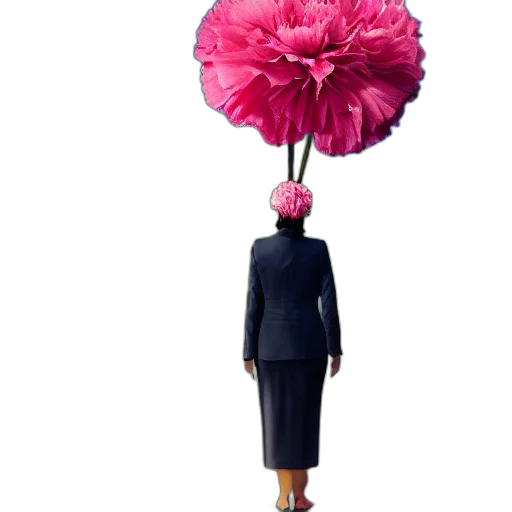 umbrella, hat, staff, flower transparent PNG cut-out