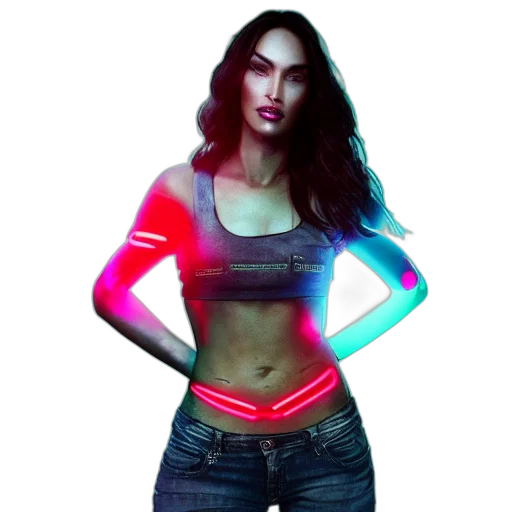 jacket, jewelry, cyberpunk, 3d render transparent PNG cut-out
