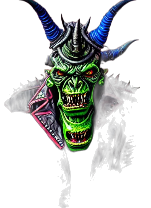 mask, dragon, creature, staff transparent PNG cut-out